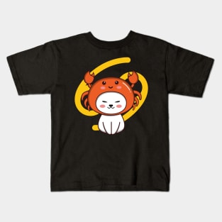 Cancer Zodiac Cat Kids T-Shirt